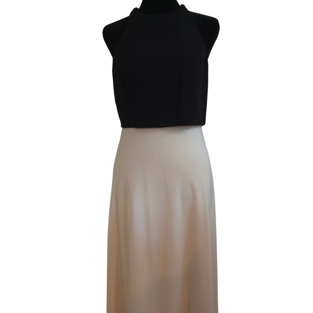 🖤Jill Stuart Black Halter Top Ivory Maxi Dress - Picture 12 of 16